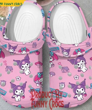 Personalized Hello Kitty Kuromi Pattern Crocs Style - Discover Comfort And Style Clog Shoes Unisex Clogs Garden Shoes