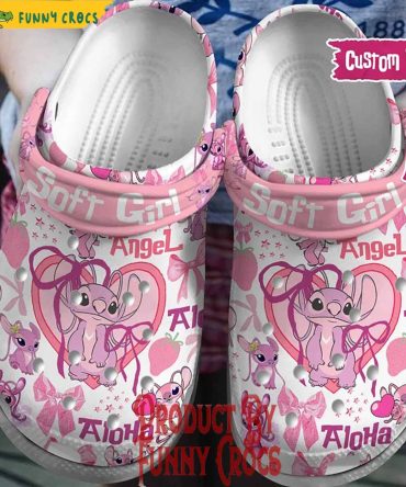 Personalized Lilo And Stitch Angel Crocs For Family - Discover Comfort And Style Clog Shoes For Family