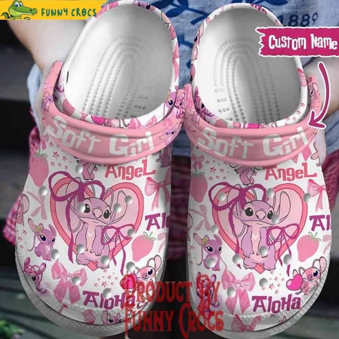 Personalized Lilo And Stitch Angel Crocs For Family - Discover Comfort And Style Clog Shoes For Family