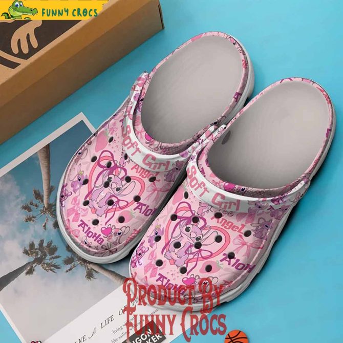 Personalized Lilo And Stitch Angel Pink Crocs For Family - Discover Comfort And Style Clog Shoes For Family - Image 2