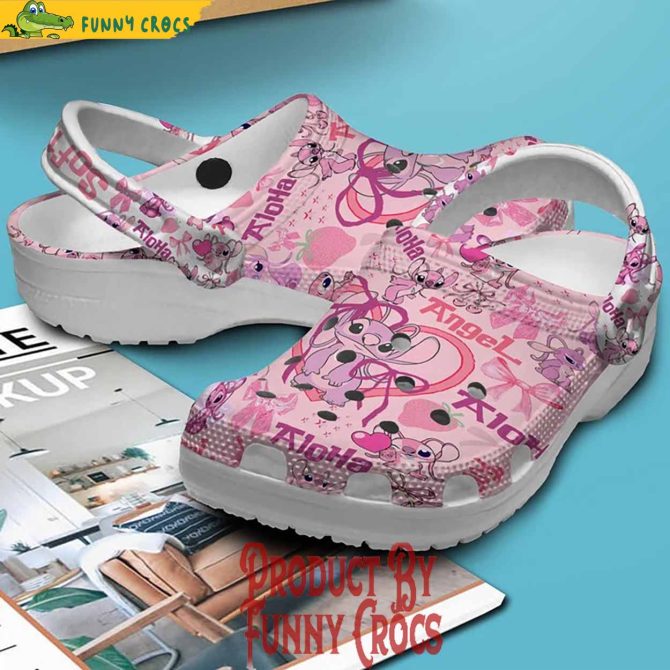 Personalized Lilo And Stitch Angel Pink Crocs For Family - Discover Comfort And Style Clog Shoes For Family - Image 3