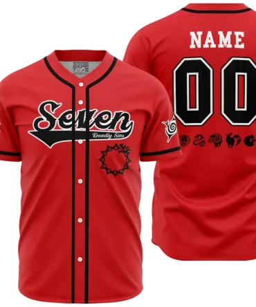 Personalized Meliodas Seven Deadly Sins Baseball Jersey