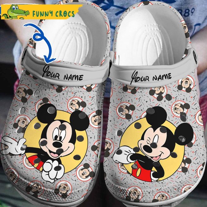 Personalized Mickey Mouse Disney Crocs Crocband - Discover Comfort And Style Clog Shoes Unisex Clogs Garden Shoes