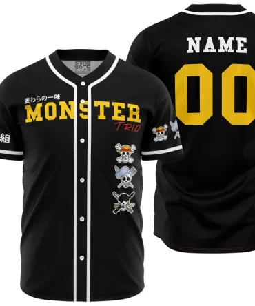 Personalized Monster Trio One Piece Baseball Jersey