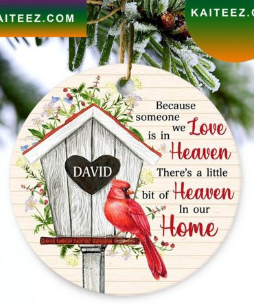 Personalized Red Cardinal Christmas Ornament