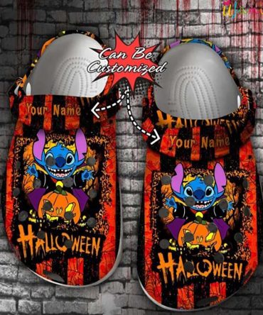 Personalized Stitch Pumpkin Crocs Halloween - Discover Comfort And Style Clog Shoes For Family