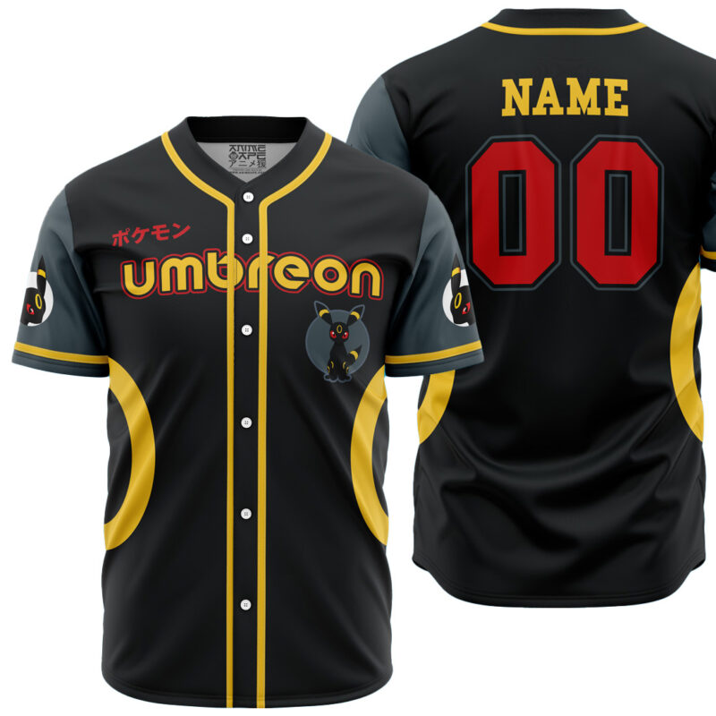 Personalized Umbreon Eeveelution Pokemon Baseball Jersey - Image 5