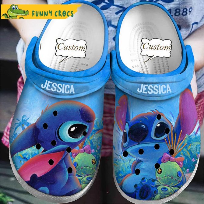 Personalized Funny Straw Doll Stitch Crocs - Discover Comfort And Style Clog Shoes For Family