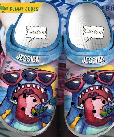 Personalized Icecream Funny Stitch Crocs - Discover Comfort And Style Clog Shoes For Family