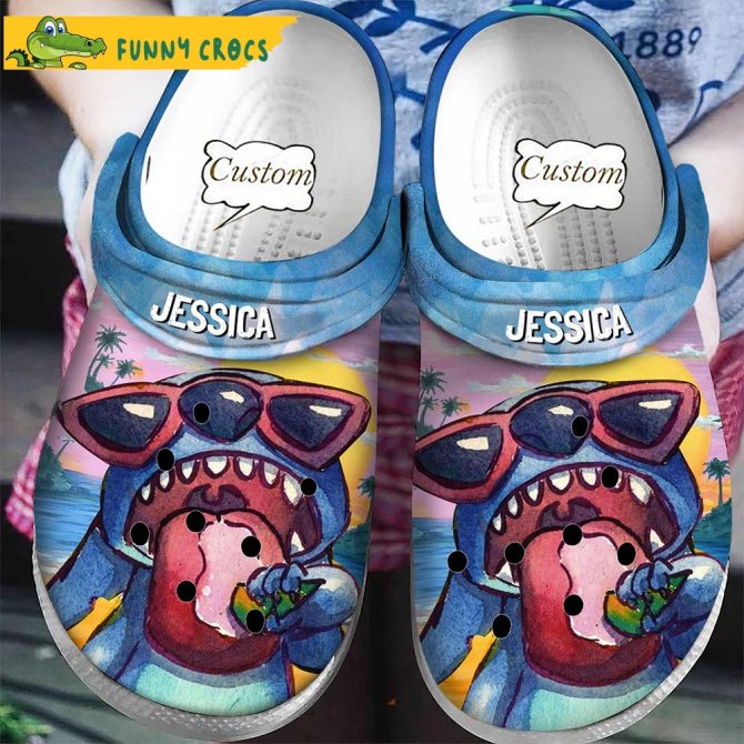 Personalized Icecream Funny Stitch Crocs - Discover Comfort And Style Clog Shoes For Family