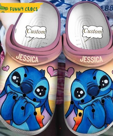Personalized In Love Stitch Crocs Clog Shoes - Discover Comfort And Style Clog Shoes For Family