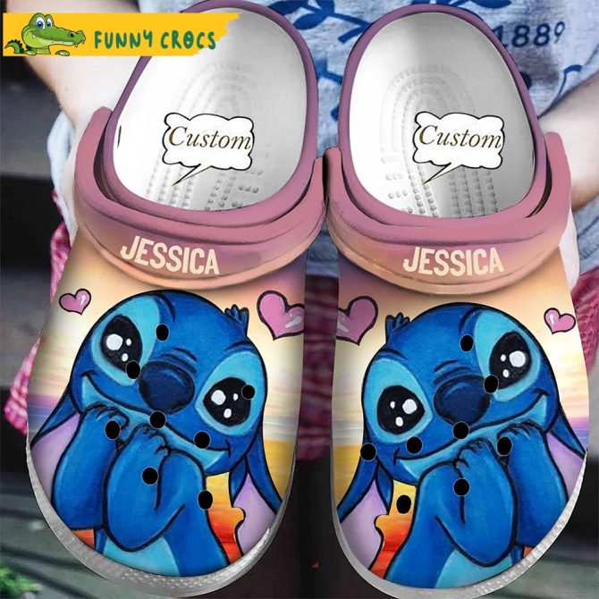Personalized In Love Stitch Crocs Clog Shoes - Discover Comfort And Style Clog Shoes For Family