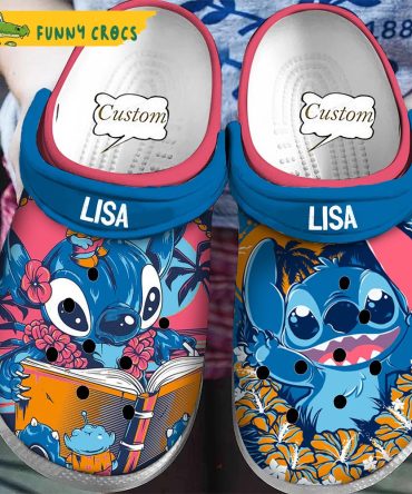 Personalized Read A Book Stitch Crocs Clog Shoes - Discover Comfort And Style Clog Shoes For Family