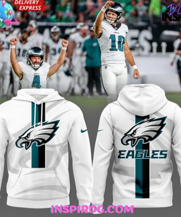 Philadelphia Eagles Nfl 2025 New White All Over Print Hoodie