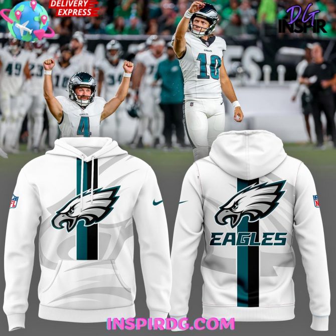 Philadelphia Eagles Nfl 2025 New White All Over Print Hoodie