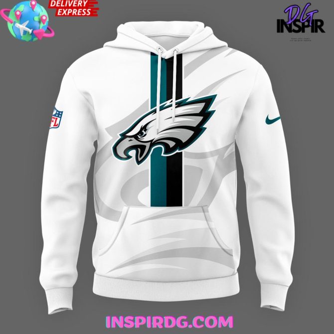 Philadelphia Eagles Nfl 2025 New White All Over Print Hoodie - Image 2