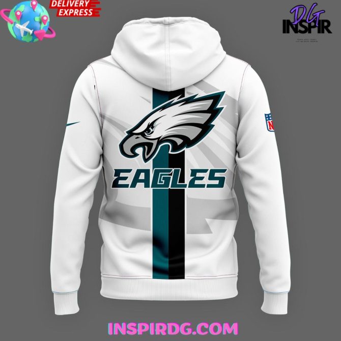 Philadelphia Eagles Nfl 2025 New White All Over Print Hoodie - Image 3