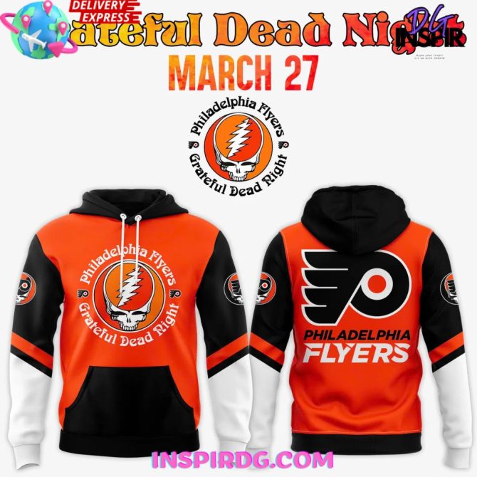 Philadelphia Flyers Grateful Dead Night 2025 All Over Print Hoodie