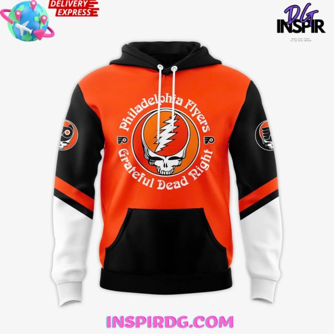 Philadelphia Flyers Grateful Dead Night 2025 All Over Print Hoodie - Image 2