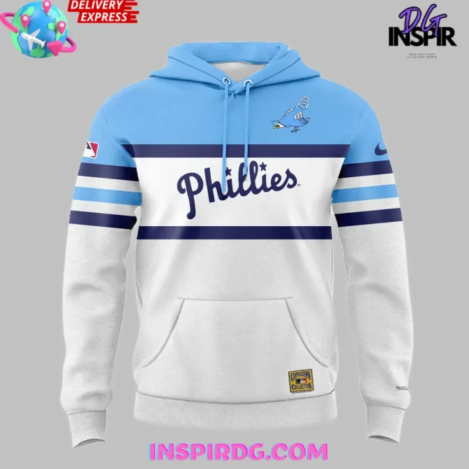 Philadelphia Phillies Blue Jay Vintage 1944–1946 All Over Print Hoodie - Image 2