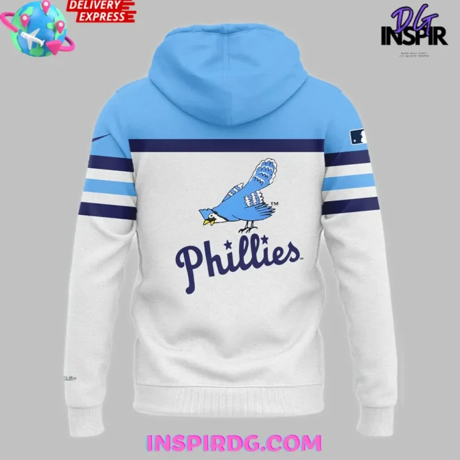 Philadelphia Phillies Blue Jay Vintage 1944–1946 All Over Print Hoodie - Image 3