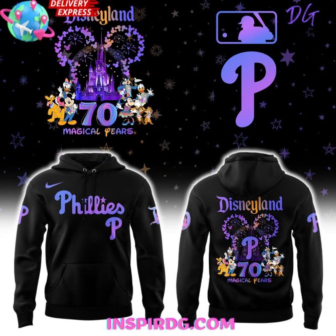 Philadelphia Phillies Disneyland 70Th Magical Years Special All Over Print Hoodie