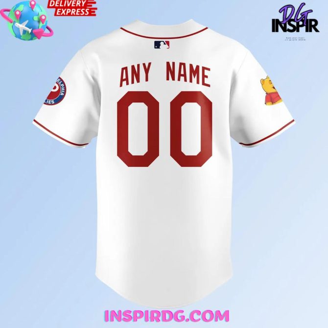 Philadelphia Phillies X Pooh Bear 2025 Baseball Jersey - Image 3