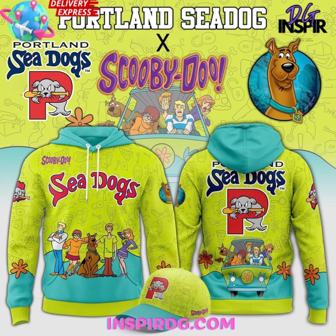Portland Sea Dogs Scooby-Doo Day 2025 All Over Print Hoodie