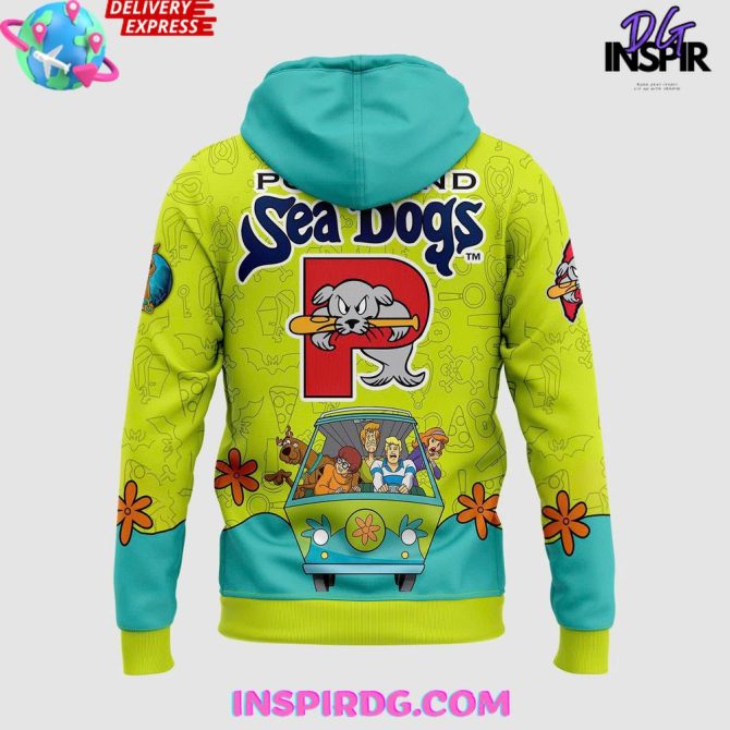 Portland Sea Dogs Scooby-Doo Day 2025 All Over Print Hoodie - Image 3