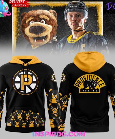 Providence Bruins Teddy Bear Black All Over Print Hoodie, 3D Hoodie