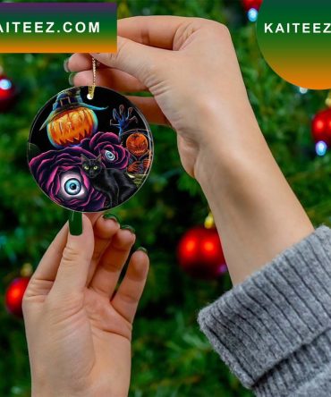 Pumpkins Eyeballs Cat Halloween  Ornament Tree Decor Gift Friends Ornament