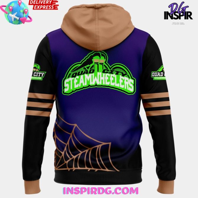 Quad City Steamwheelers Halfway To Halloween Night 2025 All Over Print Hoodie - Image 3