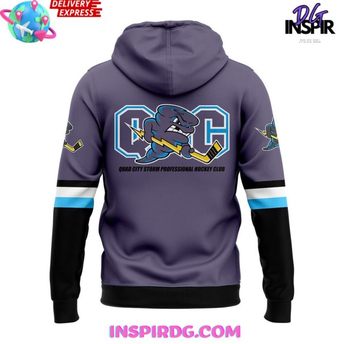 Quad City Storm Legends 2025 Professional All Over Print Hoodie - Image 3