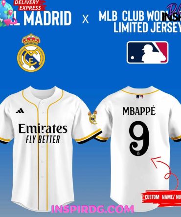 Real Madrid Cf X Mlb Club World Cup Limited Baseball Jersey
