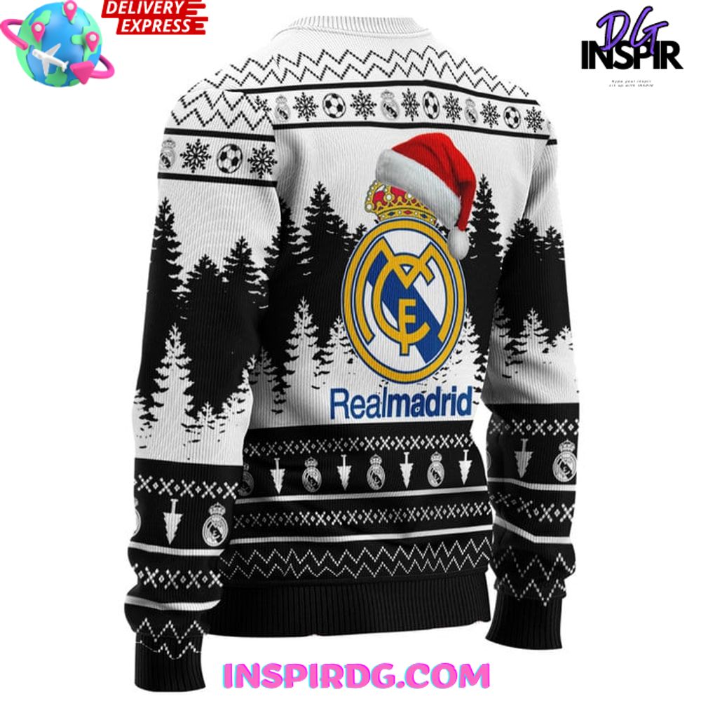 Real Madrid Merry Christmas Ugly Christmas Sweater - Image 4