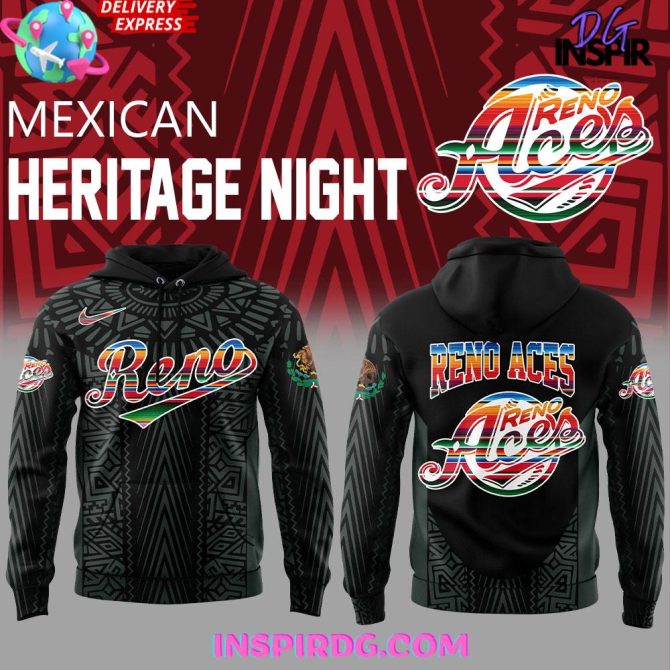 Reno Aces Mexican Heritage Night 2025 Black All Over Print Hoodie