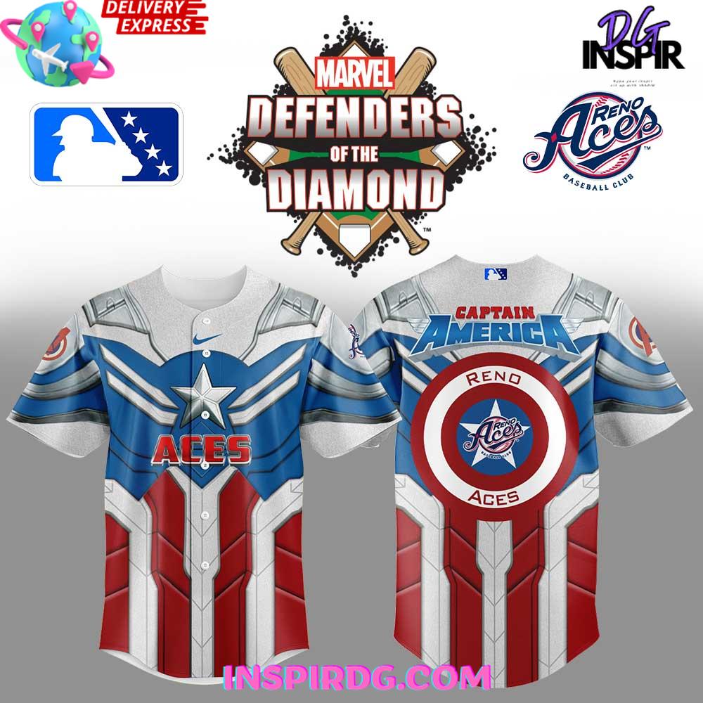 Reno Aces X Captain America Limited Edition Baseball Jersey