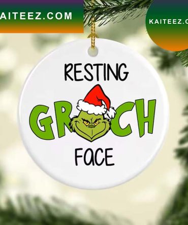 Resting Grinch Face Grinch And Max Ornament