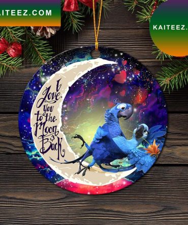 Rio Blu And Jewel Love You To The Moon Galaxy Mica Circle Ornament Perfect Gift For Holiday