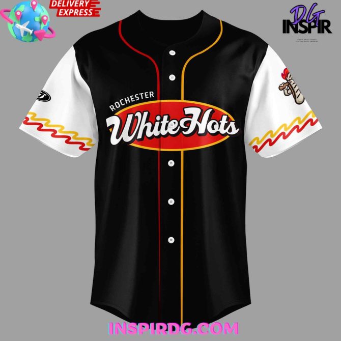 Rochester Whitehots Custom Baseball Jersey – Perfect For August 20 Fan Gear! - Image 2