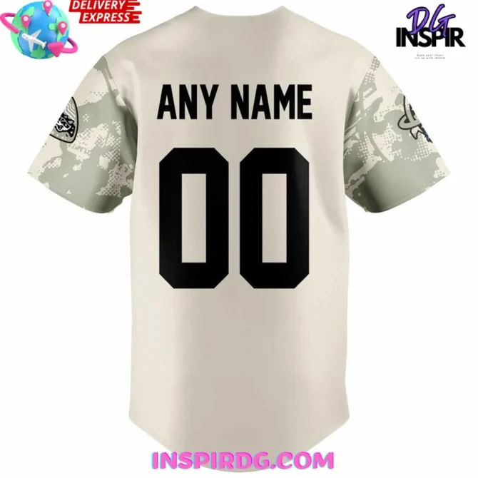 Rocket City Trash Pandas 2025 Armed Forces Baseball Jersey - Image 3