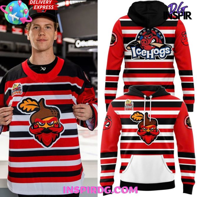 Rockford Icehogs X Rockford Mighty Oaks 2025 All Over Print Hoodie