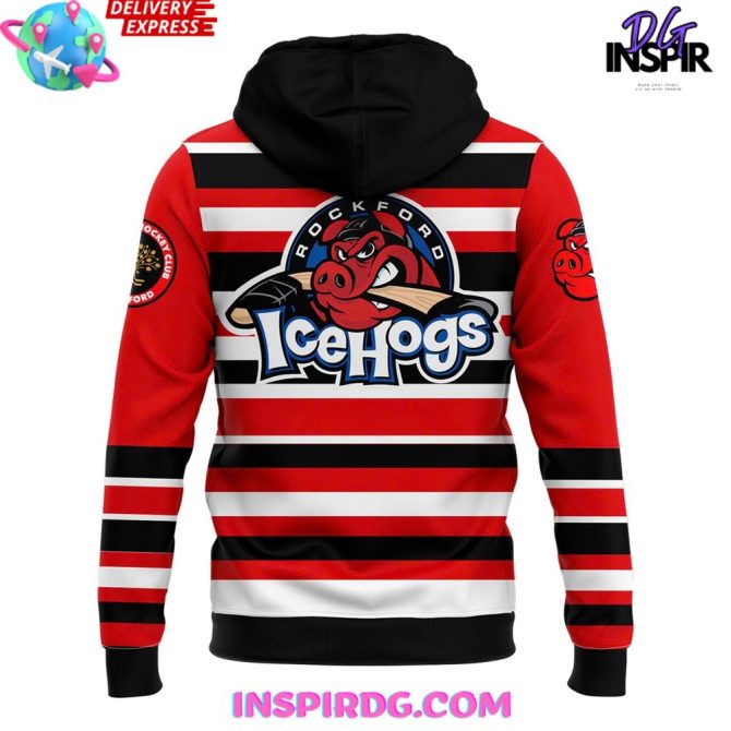 Rockford Icehogs X Rockford Mighty Oaks 2025 All Over Print Hoodie - Image 3