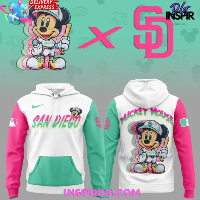 Sd Padres X Mickey Mouse 2025 All Over Print Hoodie