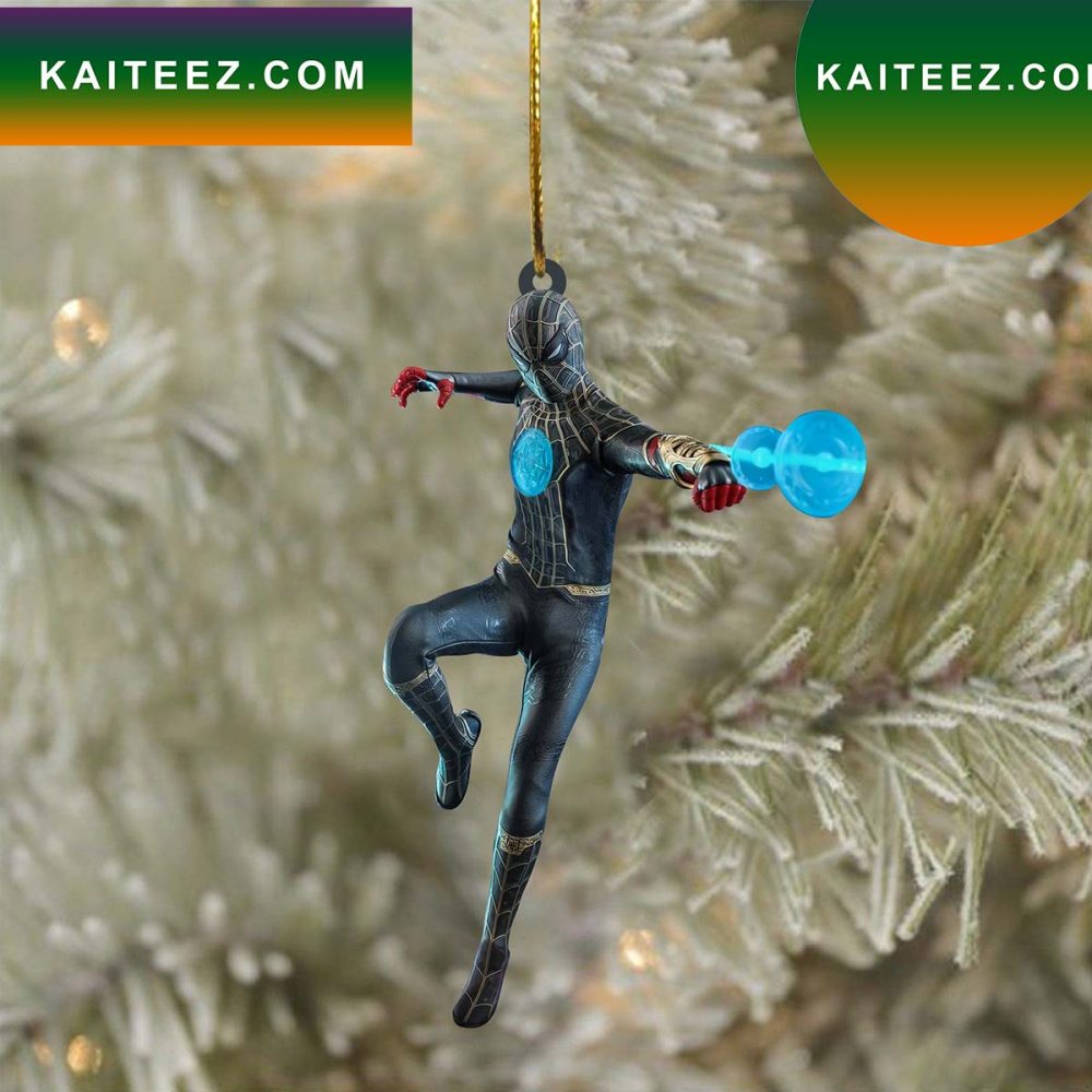 Special Black Spiderman Shooting Christmas Tree Christmas Ornament