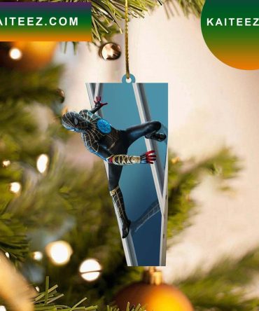 Special Black Spiderman Standing On Building Christmas Tree  Christmas Ornament