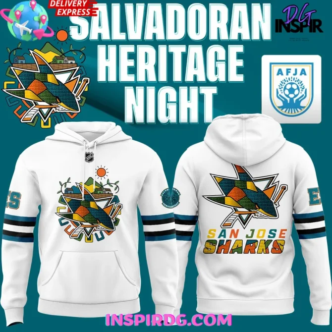 Salvadoran Heritage Night X San Jose Sharks 2025 All Over Print Hoodie