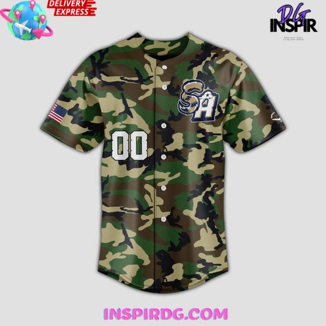 San Antonio Missions Military Appreciation 2025 Camo Jersey - Image 2