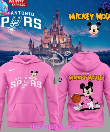 Disney Mickey Mouse San Antonio Spurs Pink Hoodie – Official Nba Fan Gear For Kids & Adults