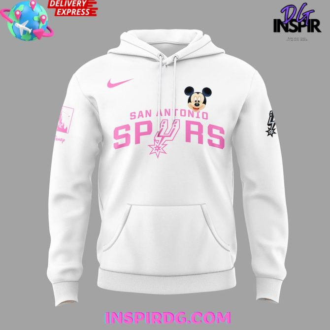 Limited Edition Mickey Mouse Spurs Hoodie – Disney Basketball Fan Apparel - Image 2